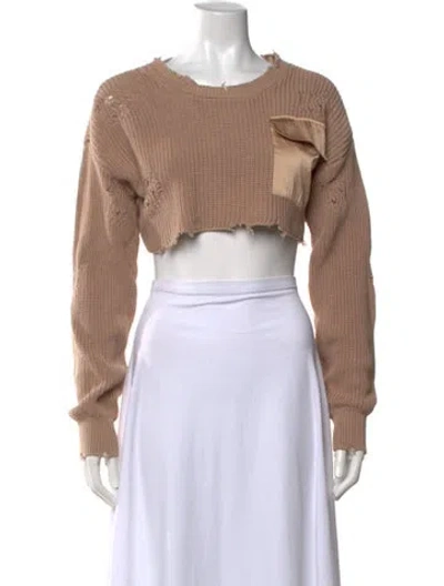 Pre-owned Ser.o.ya Crew Neck Sweater In Brown/neutrals
