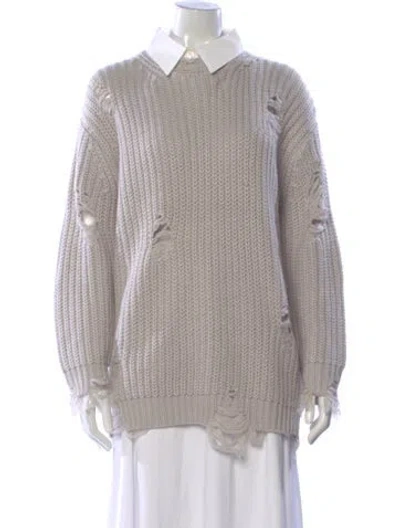 Pre-owned Ser.o.ya Crew Neck Sweater In Gray