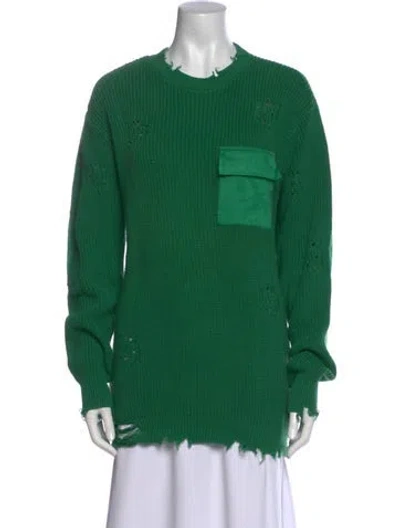 Pre-owned Ser.o.ya Crew Neck Sweater In Green