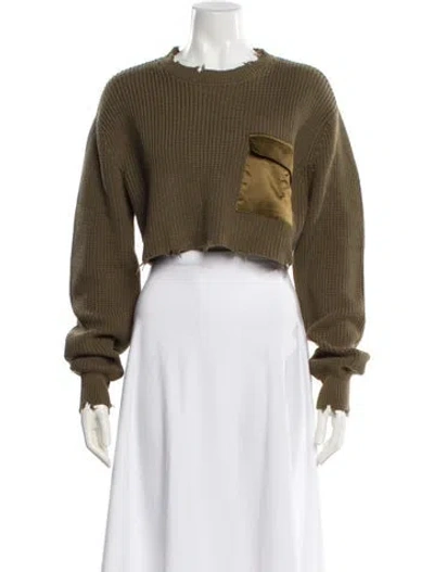 Pre-owned Ser.o.ya Crew Neck Sweater In Green