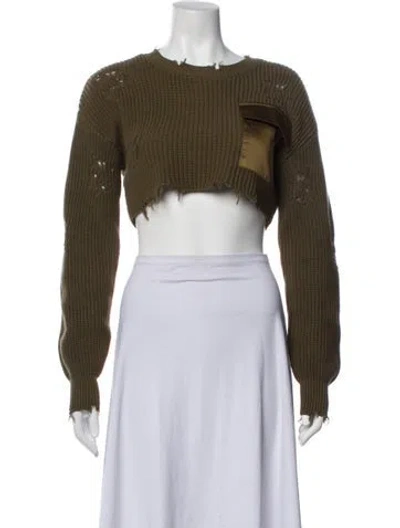 Pre-owned Ser.o.ya Crew Neck Sweater In Green