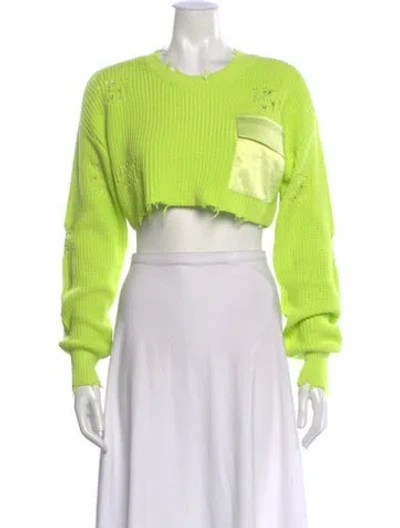 Pre-owned Ser.o.ya Crew Neck Sweater In Green