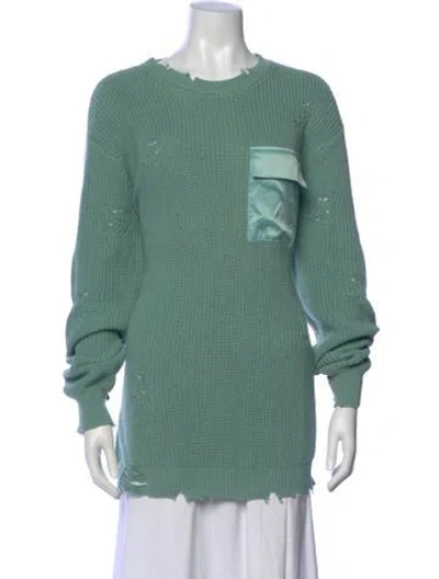 Pre-owned Ser.o.ya Crew Neck Sweater In Green