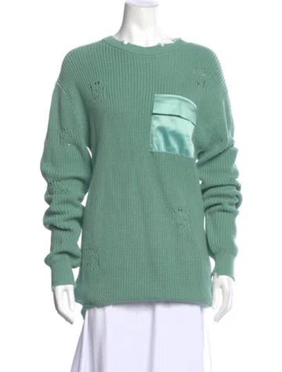 Pre-owned Ser.o.ya Crew Neck Sweater In Green