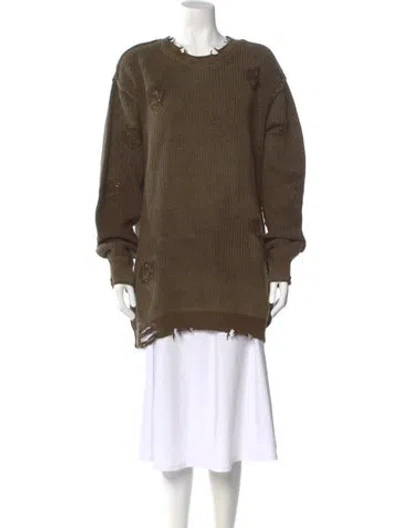 Pre-owned Ser.o.ya Crew Neck Sweater In Green