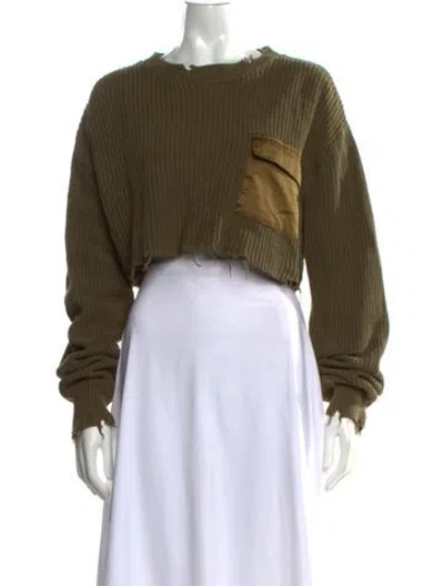 Pre-owned Ser.o.ya Crew Neck Sweater In Green