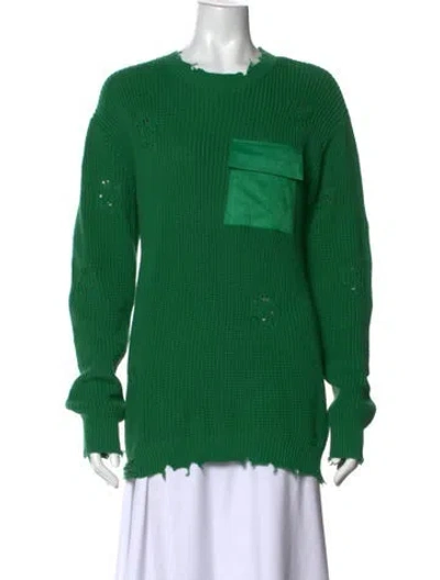 Pre-owned Ser.o.ya Crew Neck Sweater In Green