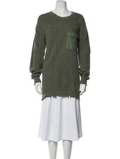 Pre-owned Ser.o.ya Crew Neck Sweater In Green
