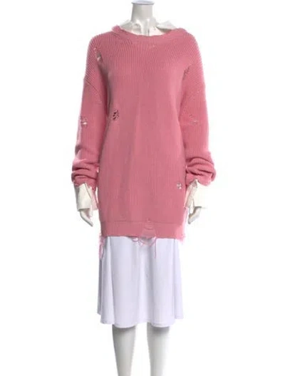 Pre-owned Ser.o.ya Crew Neck Sweater In Pink