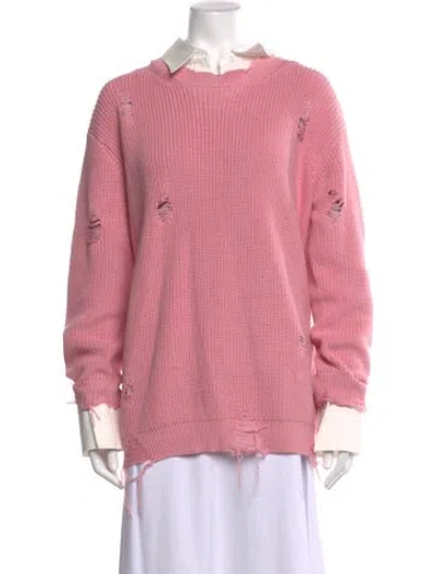 Pre-owned Ser.o.ya Crew Neck Sweater In Pink
