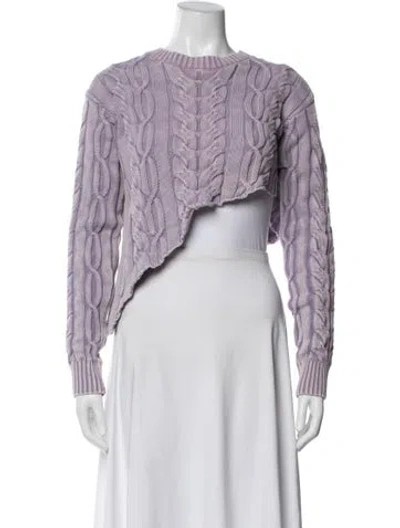 Pre-owned Ser.o.ya Crew Neck Sweater In Purple
