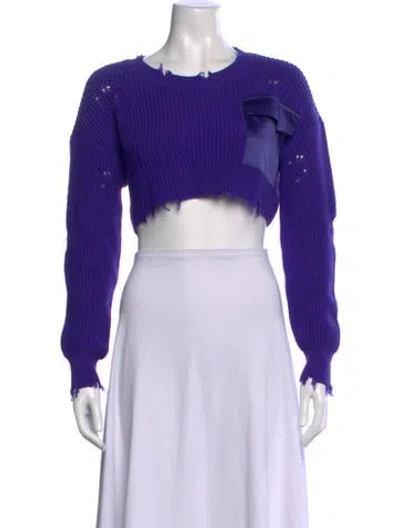 Pre-owned Ser.o.ya Crew Neck Sweater In Purple