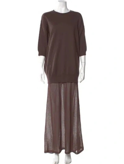 Pre-owned Ser.o.ya Crew Neck Sweater W/ Tags In Brown