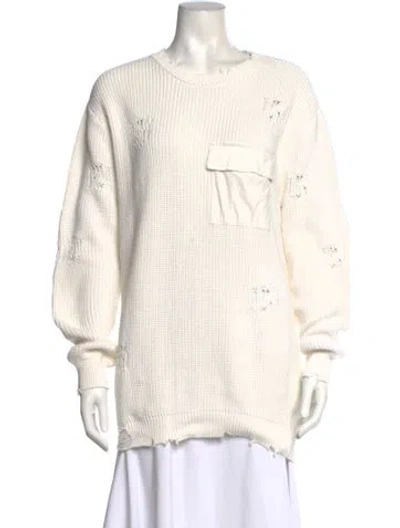 Pre-owned Ser.o.ya Crew Neck Sweater In White