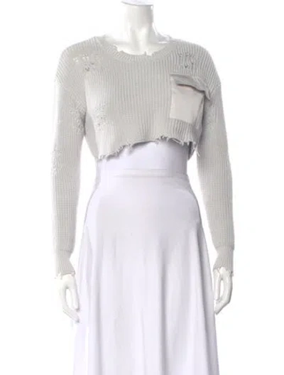 Pre-owned Ser.o.ya Crew Neck Sweater In White