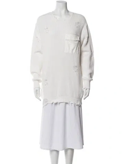 Pre-owned Ser.o.ya Crew Neck Sweater In White