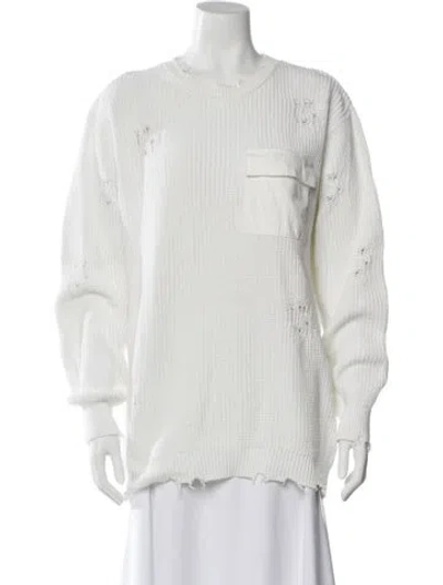 Pre-owned Ser.o.ya Crew Neck Sweater In White