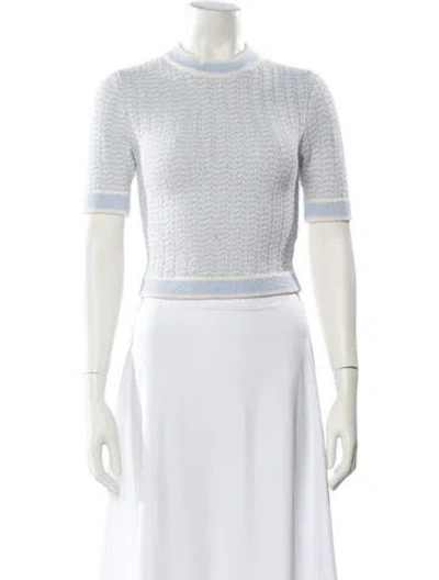 Pre-owned Ser.o.ya Crew Neck Sweater In White