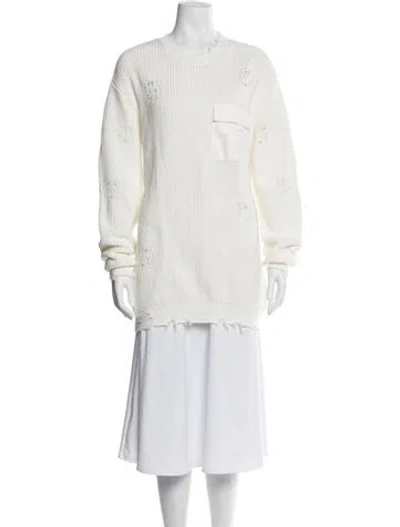 Pre-owned Ser.o.ya Crew Neck Sweater In White