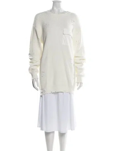 Pre-owned Ser.o.ya Crew Neck Sweater In White