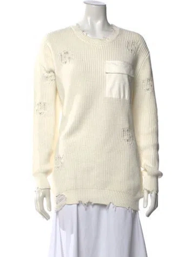 Pre-owned Ser.o.ya Crew Neck Sweater In White