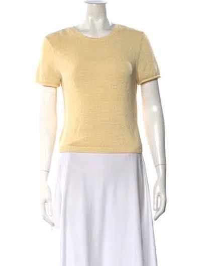 Pre-owned Ser.o.ya Crew Neck Sweater In Yellow