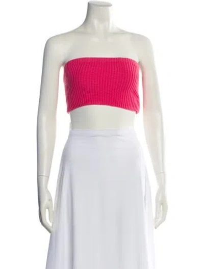 Pre-owned Ser.o.ya Crochet Strapless Crop Top W/ Tags In Neutral