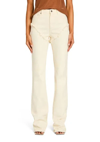 Ser.o.ya Dahlia Frayed Bootcut Jean In Eggshell
