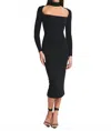 Ser.o.ya Dani Cut Out Back Midi Dress In Black