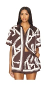 Ser.o.ya Davey Satin Blouse In Brown