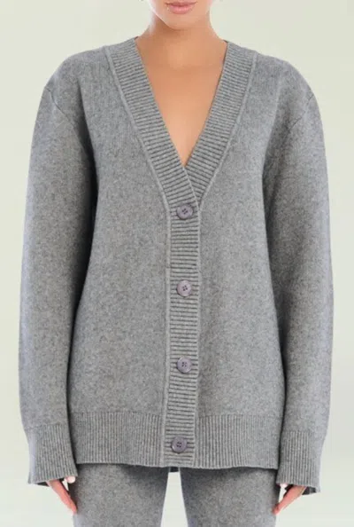 Ser.o.ya Denise Cardigan In Medium Grey In Gray