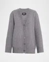 Ser.o.ya Denise Relaxed Wool-blend Cardigan In Gray