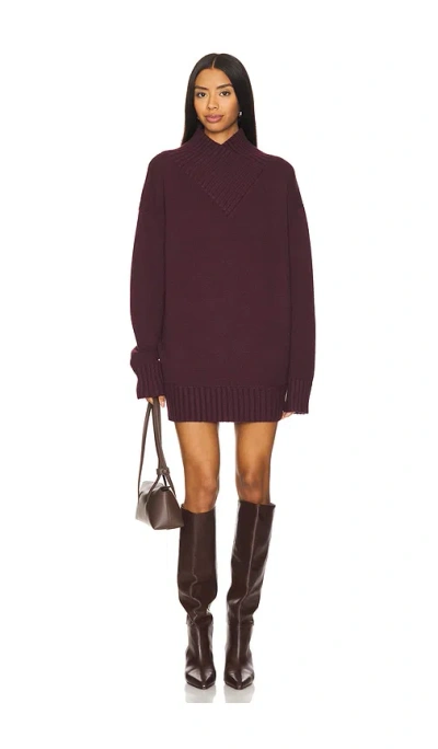 Ser.o.ya Dessa Chunky Knit Sweater In Merlot