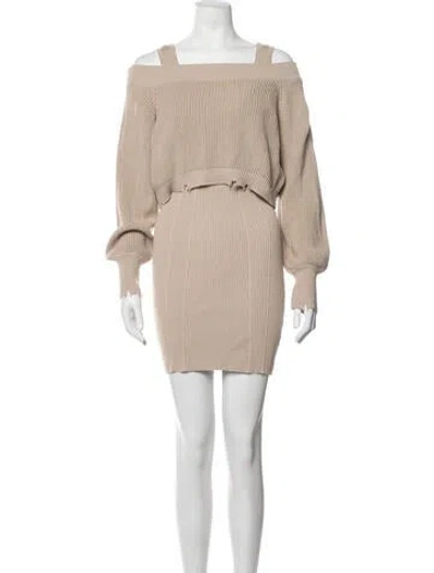 Pre-owned Ser.o.ya Distressed Accents Dress Set W/ Tags In Neutrals
