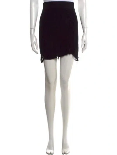 Pre-owned Ser.o.ya Distressed Accents Mini Skirt In Black