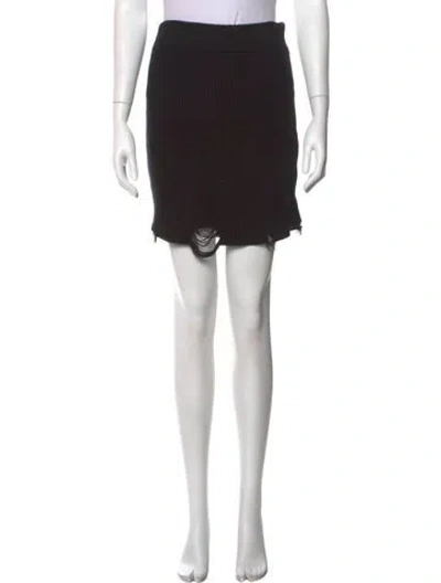Pre-owned Ser.o.ya Distressed Accents Mini Skirt In Black