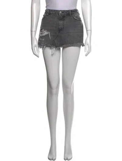 Pre-owned Ser.o.ya Distressed Accents Mini Skirt In Blue