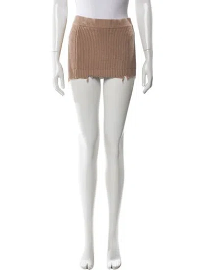 Pre-owned Ser.o.ya Distressed Accents Mini Skirt In Neutral