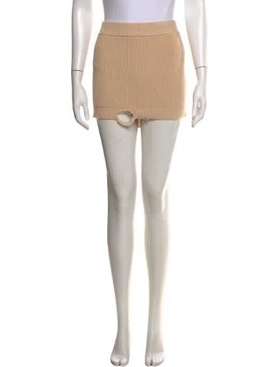 Pre-owned Ser.o.ya Distressed Accents Mini Skirt W/ Tags In Neutral