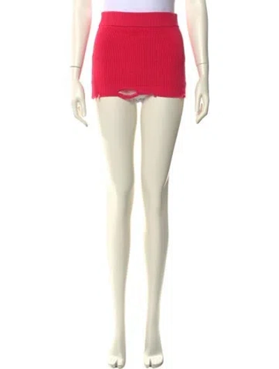 Pre-owned Ser.o.ya Distressed Accents Mini Skirt W/ Tags In White