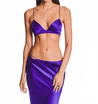 Ser.o.ya Doral Silk Bralette In Violet Indigo In Purple