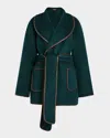 Ser.o.ya Dulcetta Wool-blend Wrap Coat In Green
