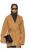 Ser.o.ya Dulcetta Wool Coat In 카멜