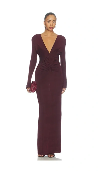 Ser.o.ya Ebony Maxi Dress In Burgundy