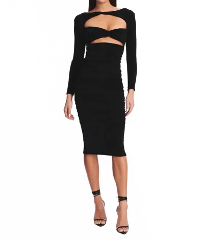 Ser.o.ya Eden Dual Cutout Bodycon Midi Dress In Black