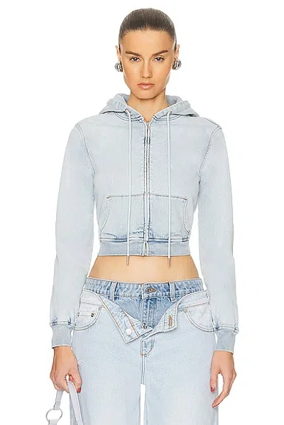 Ser.o.ya Edith Cropped Hoodie In Skylight Terry