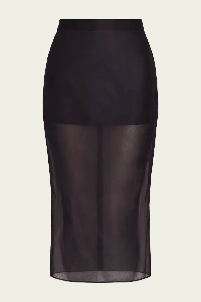 Ser.o.ya Elda Midi Skirt In Ash Brown In Black