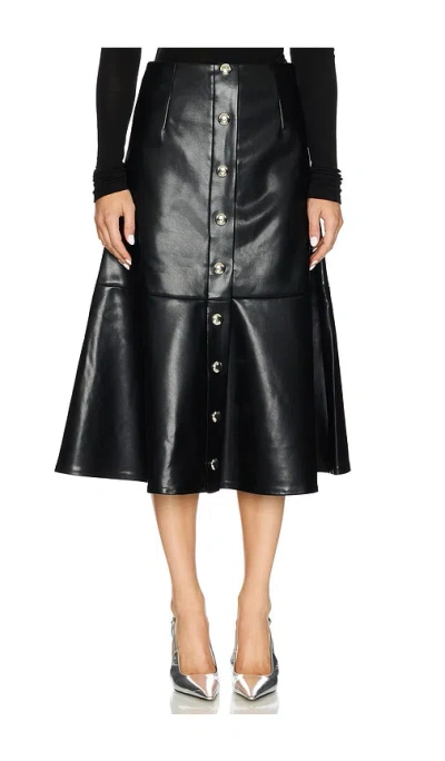 Ser.o.ya Elin Faux Leather Skirt In 블랙