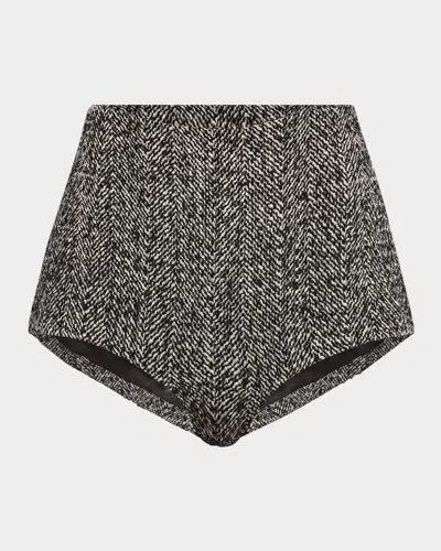 Ser.o.ya Ellery Wool Hot Short In Charcoalgrey