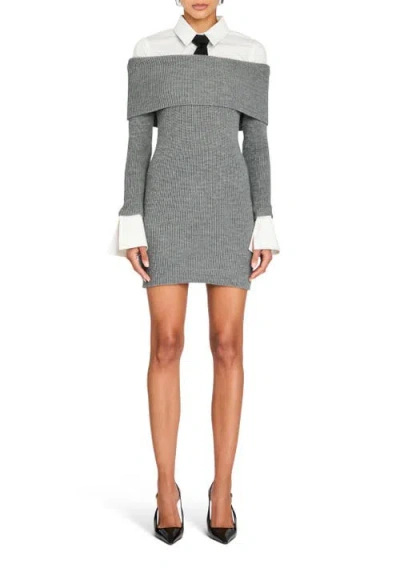 Ser.o.ya Elodie Sweater Dress In Heathered Grey